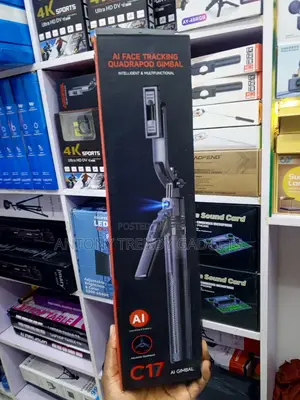 C17 Smart AI Auto Face Tracking Phone Holder With Remote