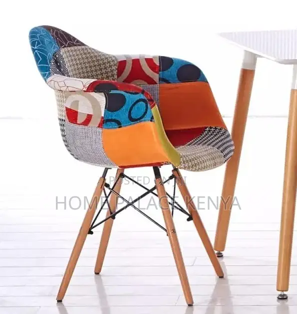 Home Chair: Tribal Artistic Fabric Patchwork Dining Chair