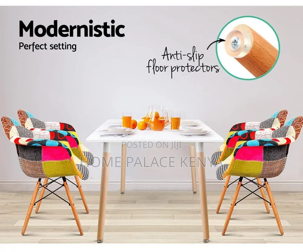 Home Chair: Tribal Artistic Fabric Patchwork Dining Chair