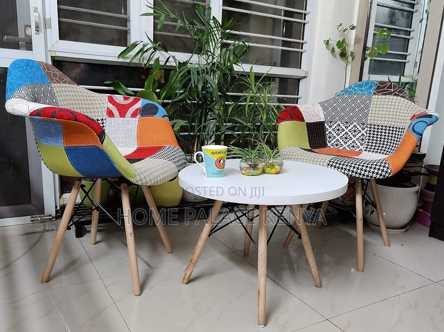 Home Chair: Tribal Artistic Fabric Patchwork Dining Chair