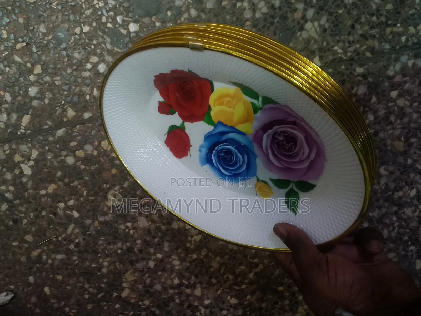 6pc Plastic Oval Plate / Platter Tray