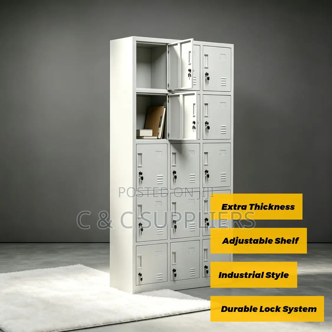 15-Locker Staff Room Storage Cabinet.