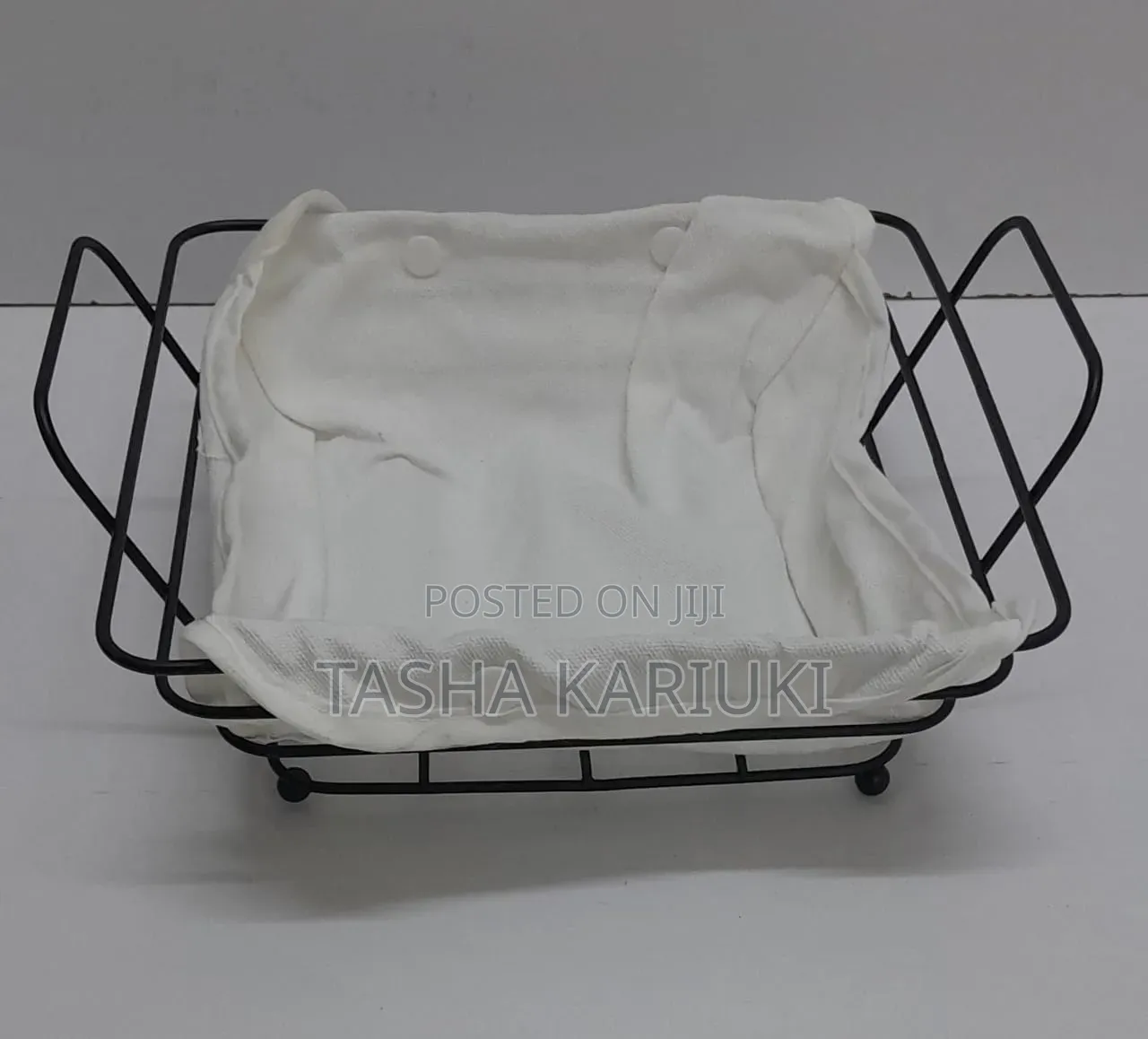 *METALLIC Fruit,bread,deco Holder Basket//palette With Cloth