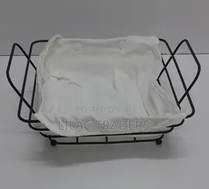 *METALLIC Fruit,bread,deco Holder Basket//palette With Cloth