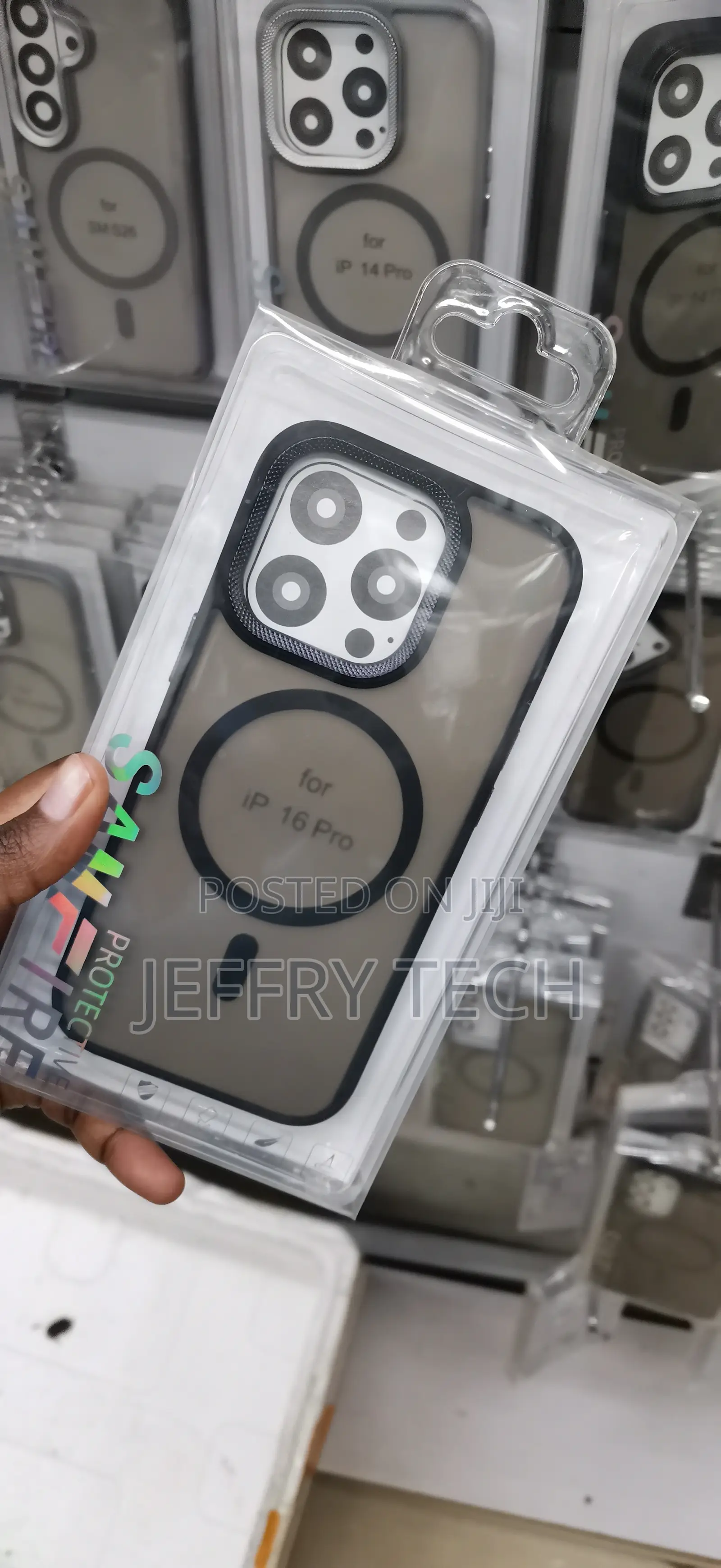 iPhone 16 Pro, Featuring a Translucent Black Finish Cover