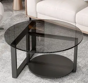 Centre Table: Tinted Glass Center Decor Coffee Table