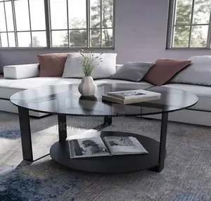 Centre Table: Tinted Glass Center Decor Coffee Table