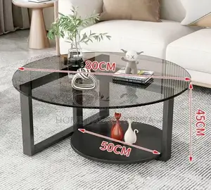 Centre Table: Tinted Glass Center Decor Coffee Table