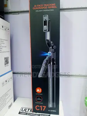 C17 AI Face Tracking Phone Gimbal With 360° Auto Rotation