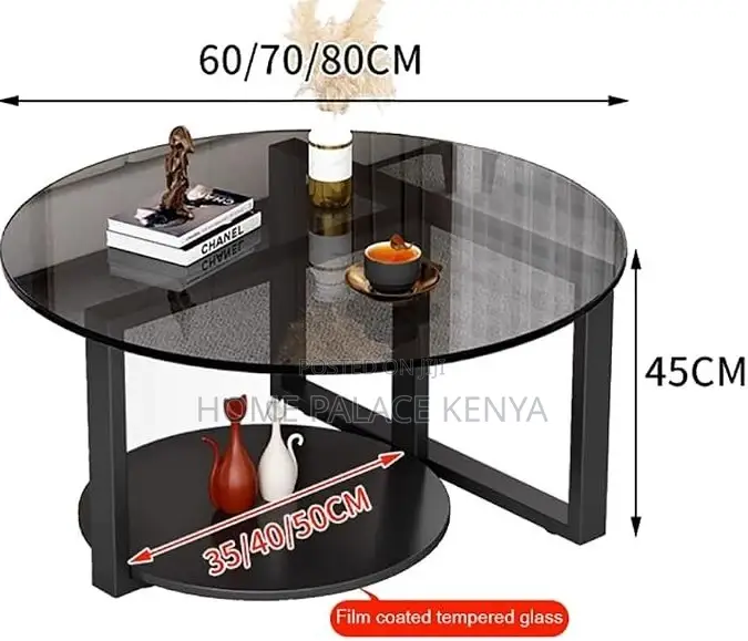 Centre Table: Tinted Glass Center Decor Coffee Table
