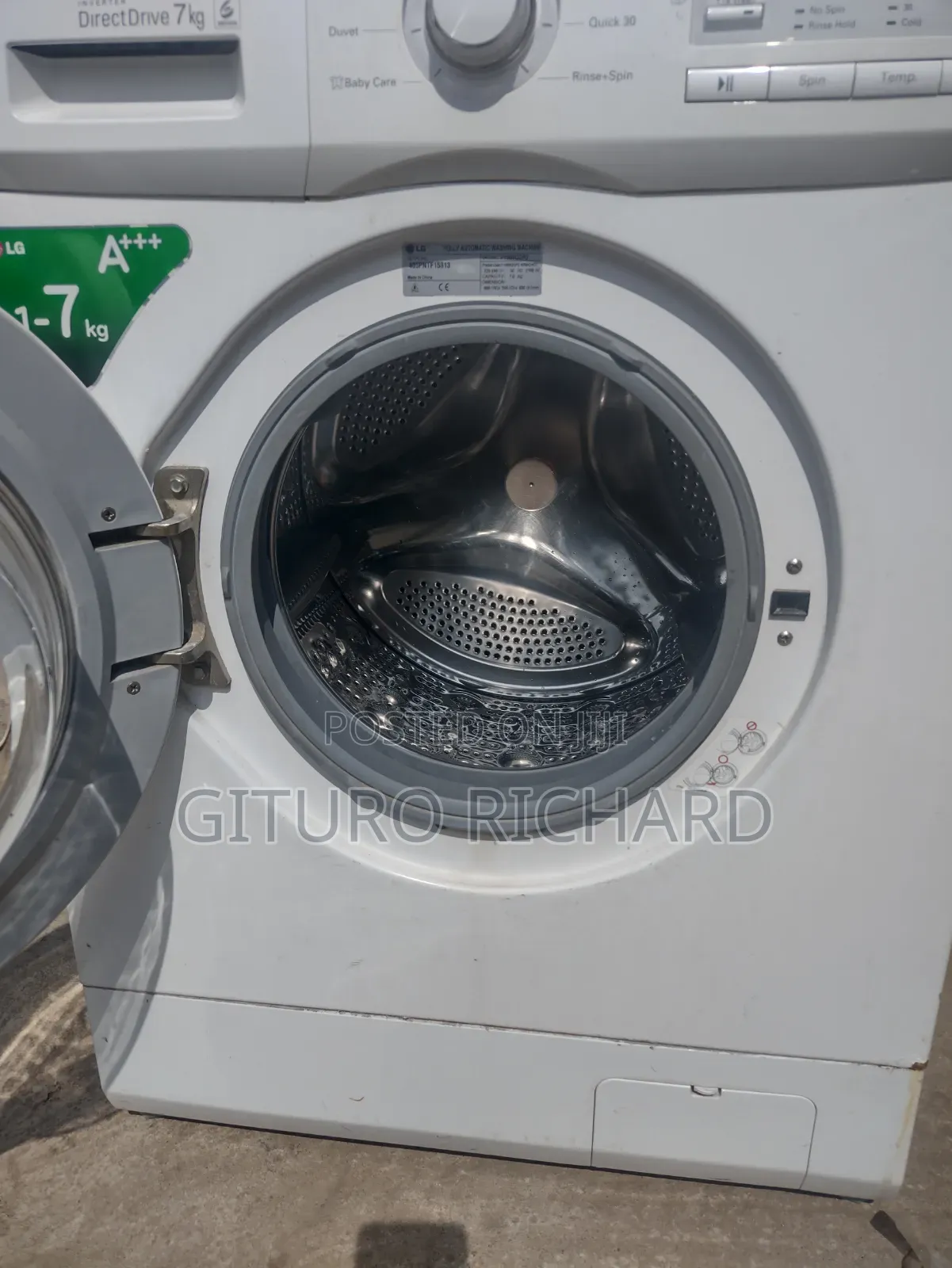 LG Washing Machine 7 Kg Wash Spin