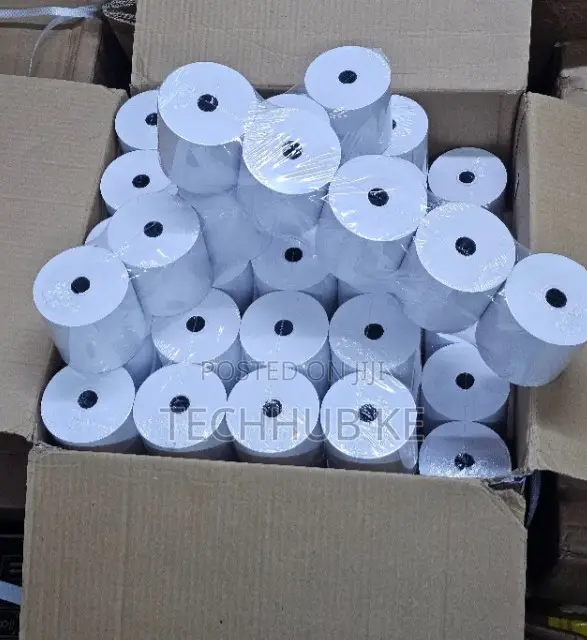 50pcs Full Box of 80mm by 80mm by 13mm Thermal Paper Rolls