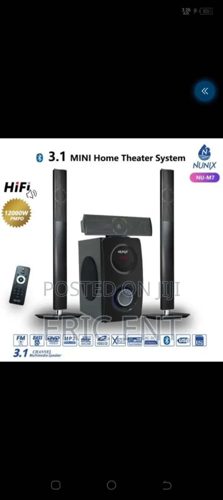 Nunix 3.1 Mini Home Theatre System