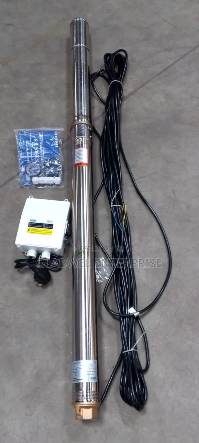 Electric Submassible Water Pump 1hp Slim 116m With Control Box