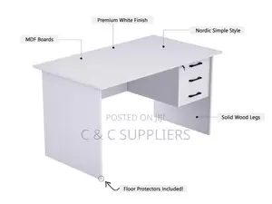 Office White Clerical Computer Desk-1.2m