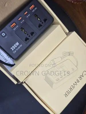 200w Car Power Inverter 12v to 220v With USB-C Pd USB-A