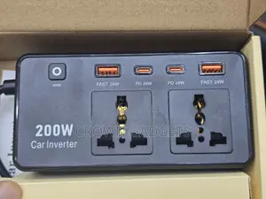 200w Car Power Inverter 12v to 220v With USB-C Pd USB-A