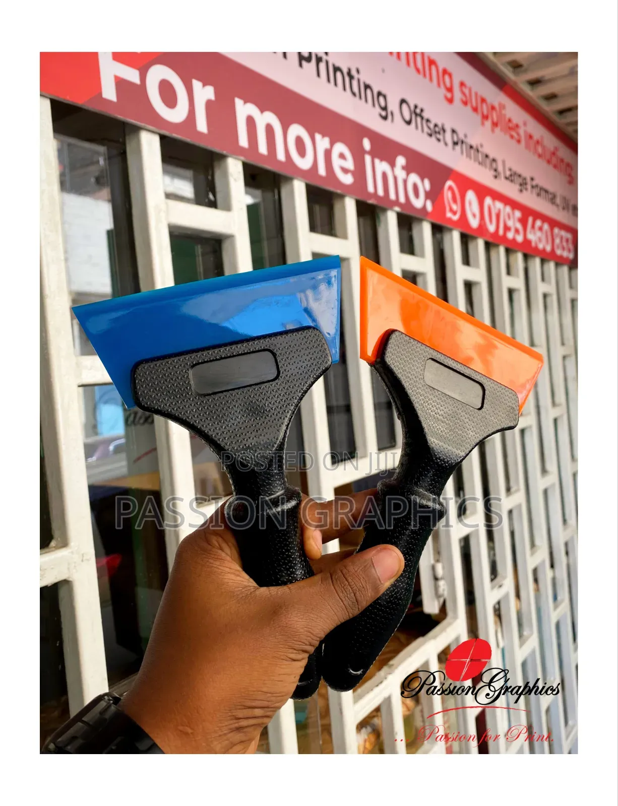 Rubber Squeegee (With Plastic Handle)