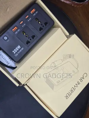 200W Car Inverter Dual AC Socket Fast Charging Adapter