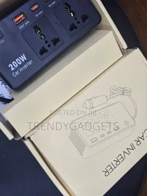 200W Vehicle Power Inverter for Laptop Phone Travel