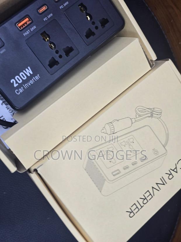 200W Vehicle Power Inverter for Laptop Phone Travel - thumbnail 2