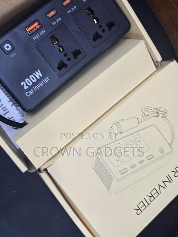 200W Vehicle Power Inverter for Laptop Phone Travel - thumbnail 3