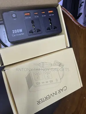 200W Vehicle Power Converter With Dual AC USB Fast Charge