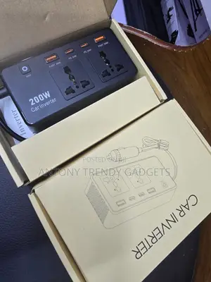 200W Vehicle Power Converter With Dual AC USB Fast Charge
