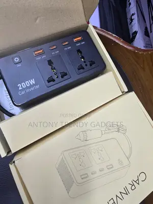 200W Car Power Inverter 12V to 220V Dual AC USB-C Fast Charger