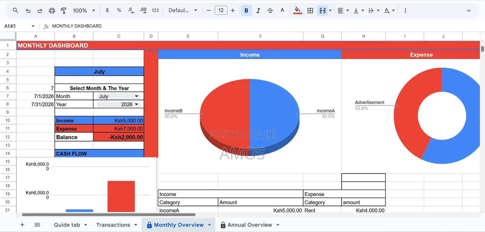 Bookkeeping Spreadsheet