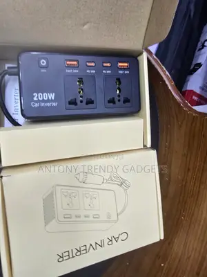200W Portable Car Inverter With PD USB-C Dual AC Outlets