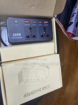 200W Portable Car Inverter With PD USB-C Dual AC Outlets