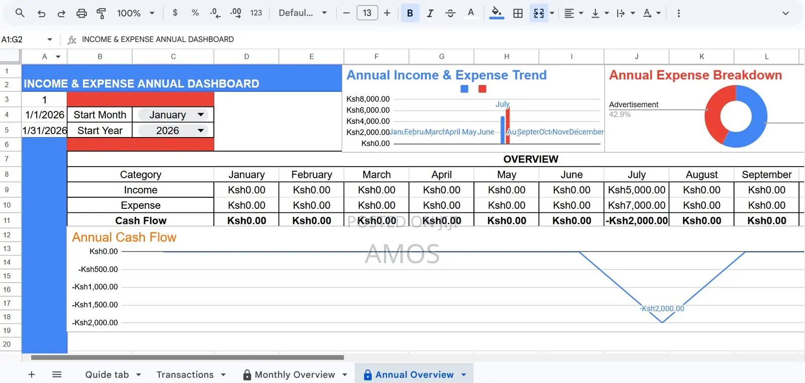 Bookkeeping Spreadsheet
