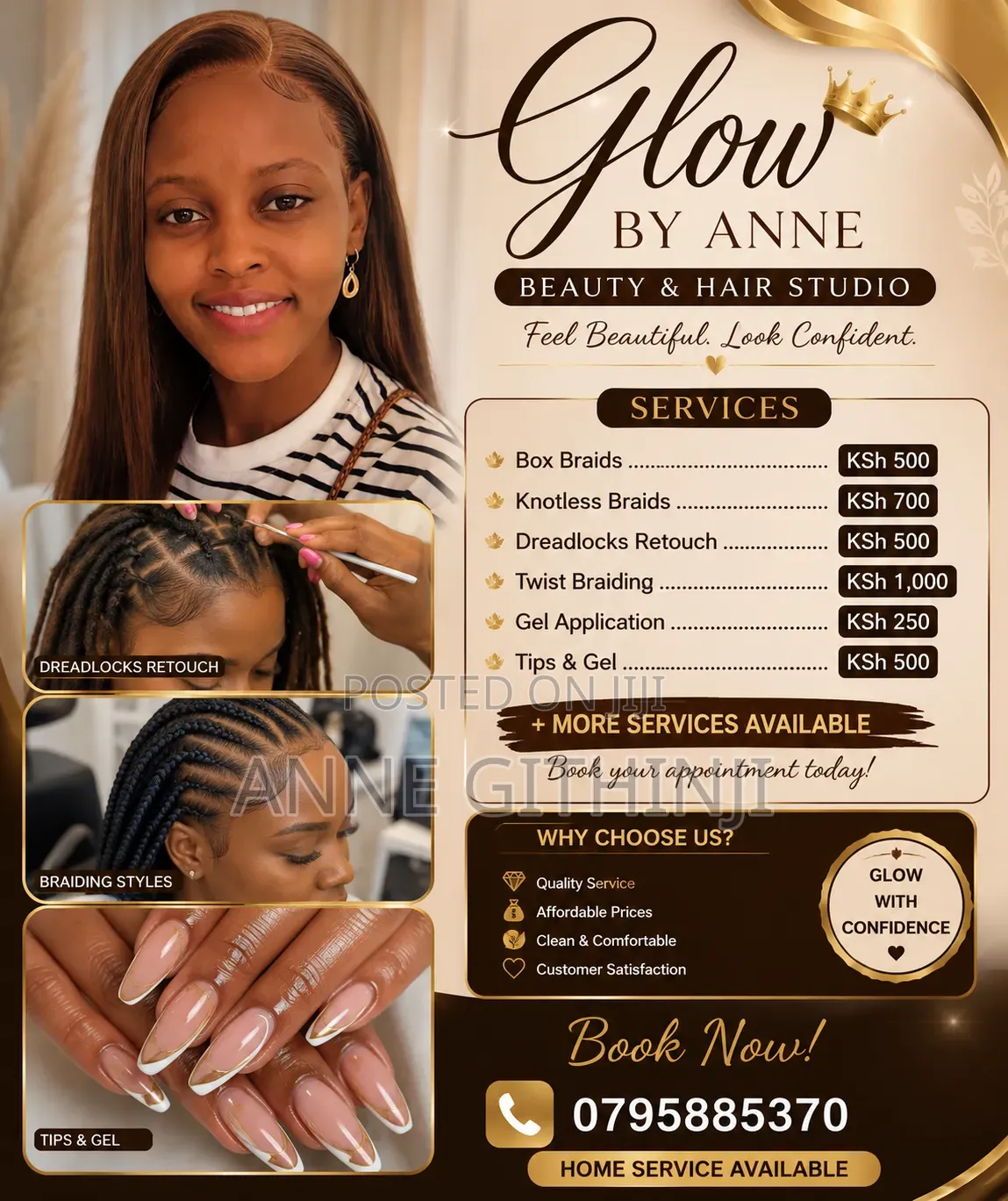 Professional Dreadlocks Retouch, Braiding and Nail Services.