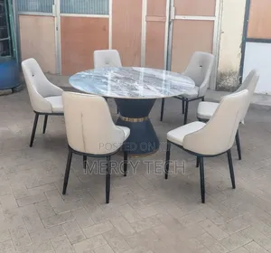 Round Top Marble Dining Table
