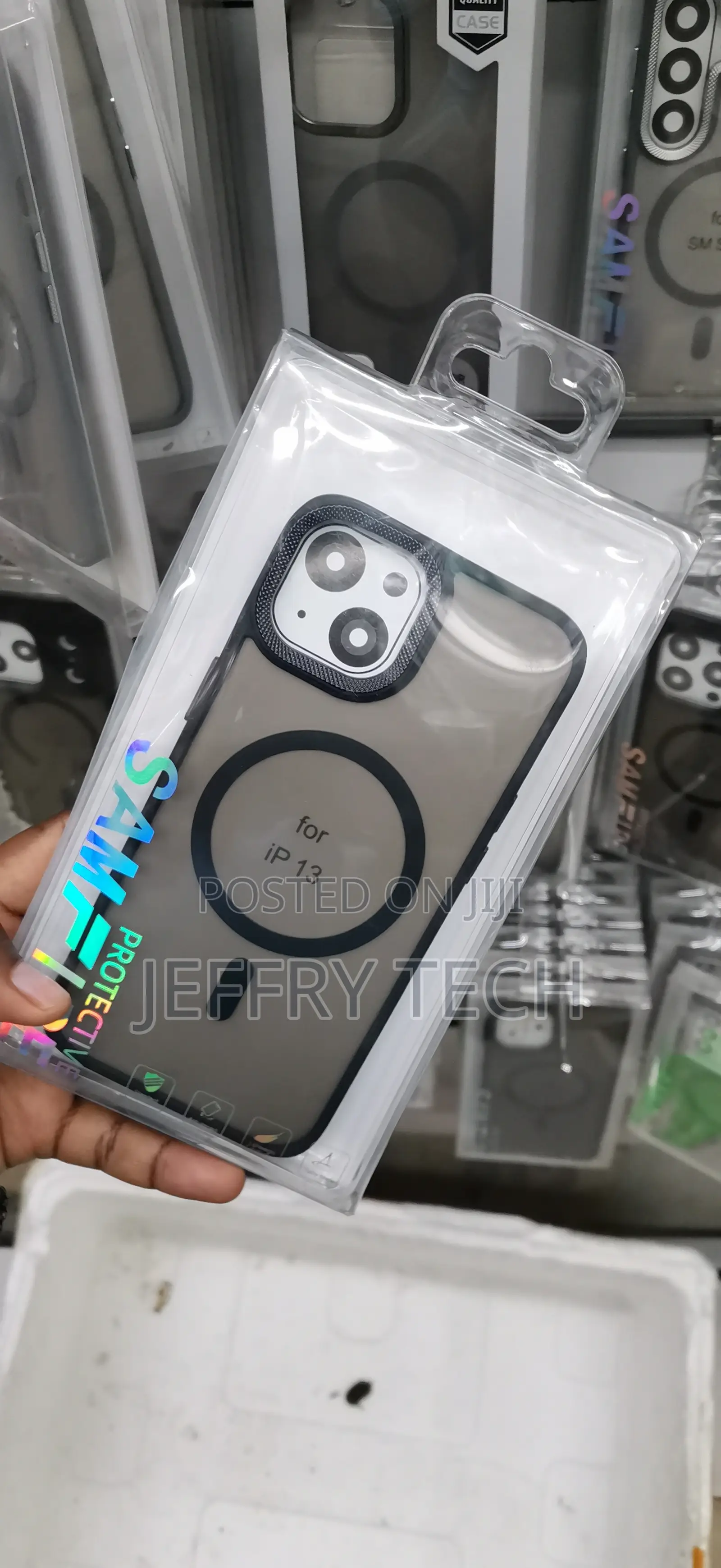 iPhone 13 Matte Back With a Bold Black Frame Cover