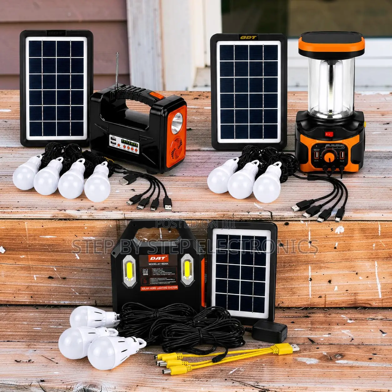 User-Friendly Portable Home Solar Lighting System Kits With Led Bulbs