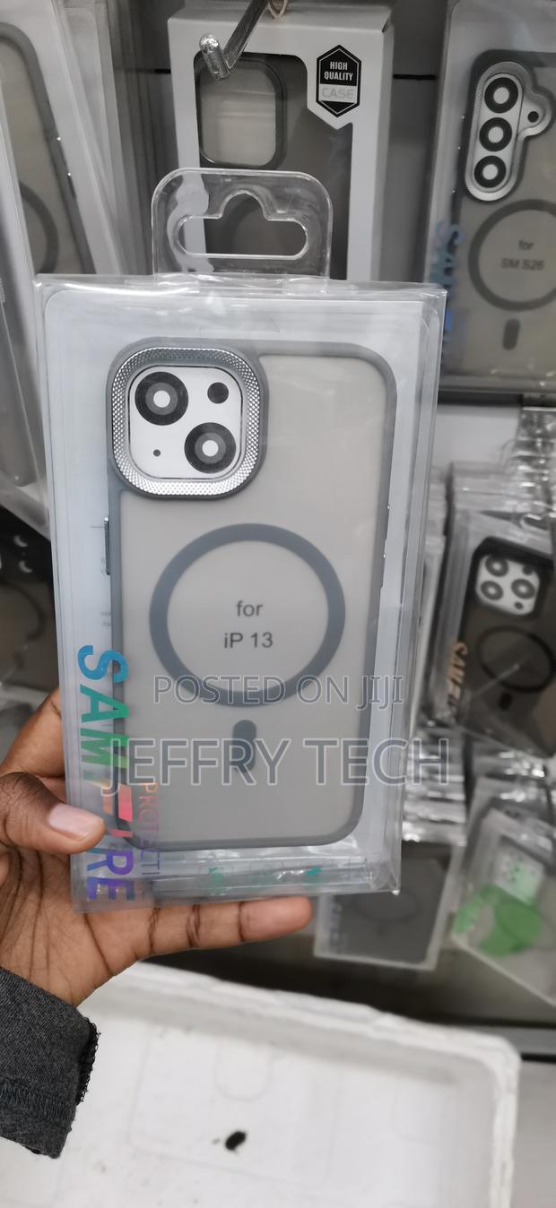 iPhone 13,grey Translucent Magnetic Phone Case - main view