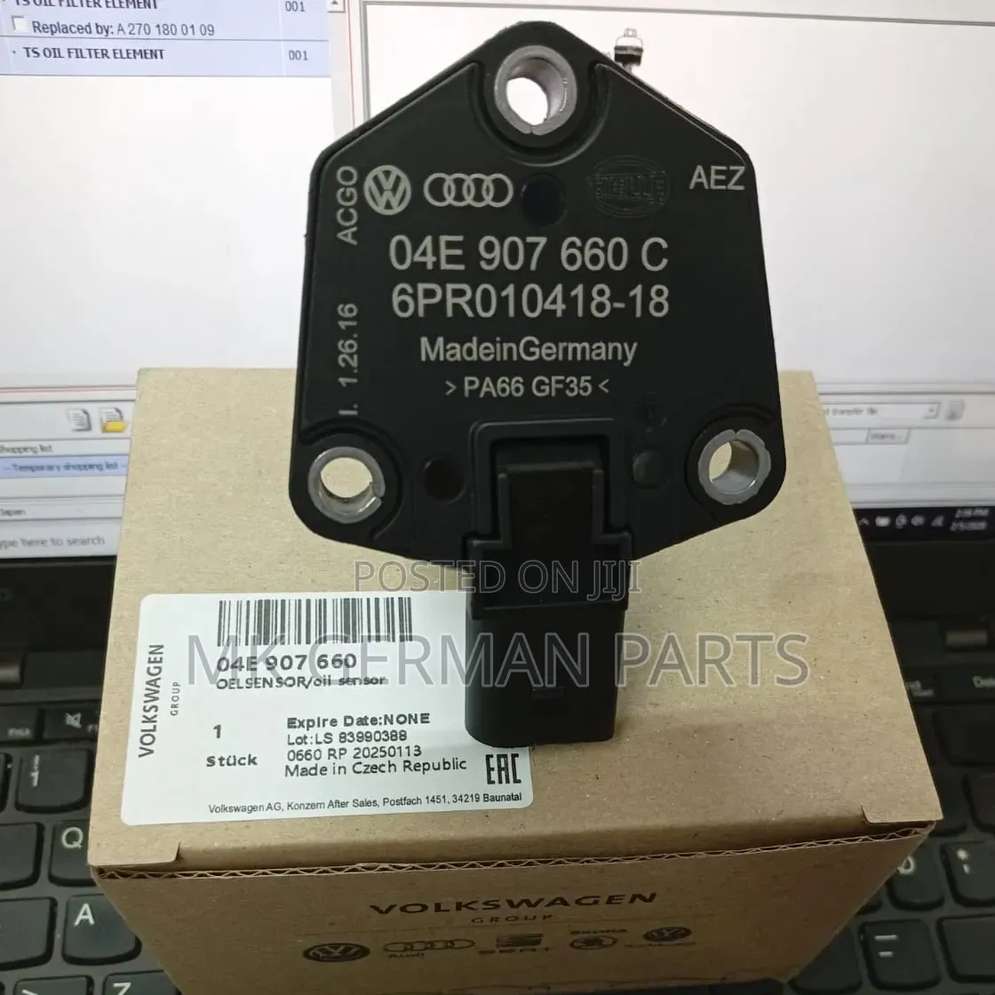 Genuine Oil Level Sensor for Volkswagen Group.