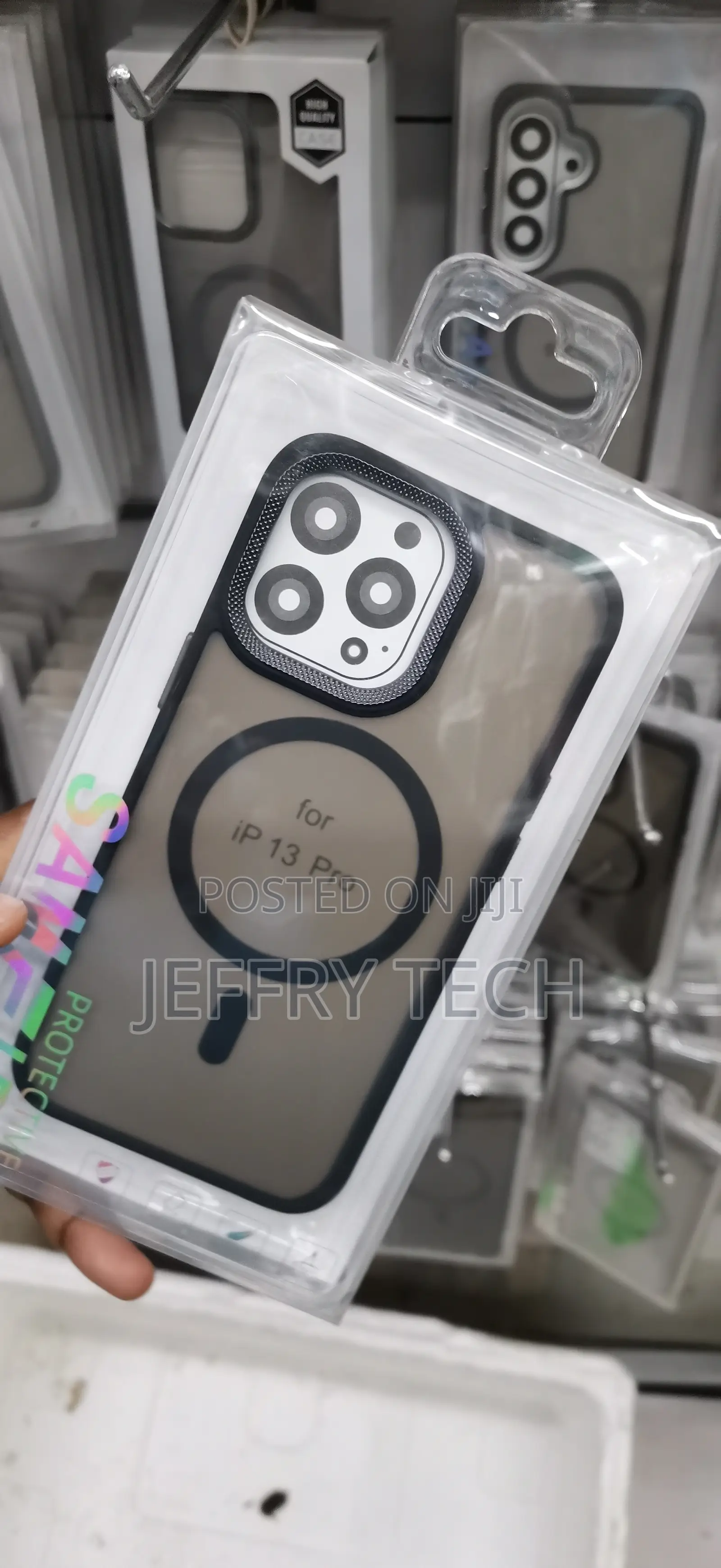 iPhone 13 Pro Frosted Translucent Back Matte MagSafe Case