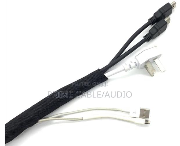 6mm Self-Closing Cable Management Sleeve - Black