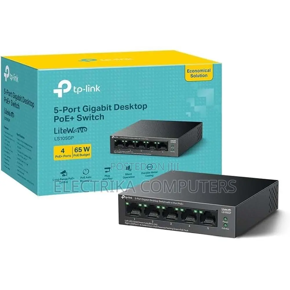 TP-Link LS105GP 5-Port Gigabit Desktop Switch