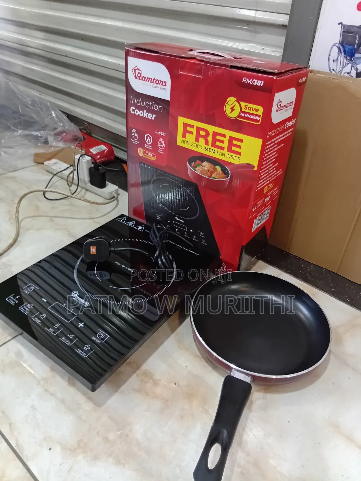 Ramtons Induction Cooker With Free Pan 24 Cm