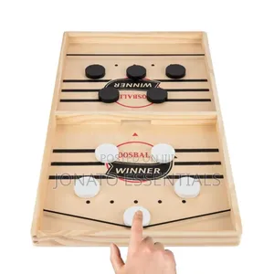 Wooden Fast Sling Puck Winner Board Game 2 Player Interactive Toy