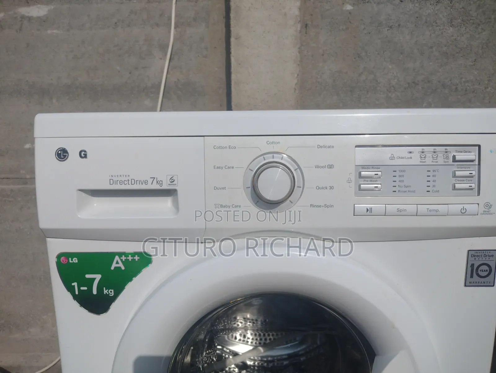 LG Washing Machine 7 Kg Wash Spin