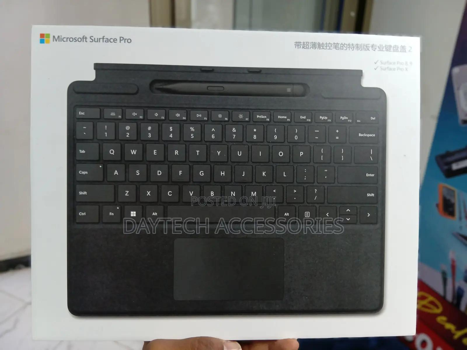 Microsoft Surface Pro8/X Signature Keyboard With Pen Black-QJW-00014