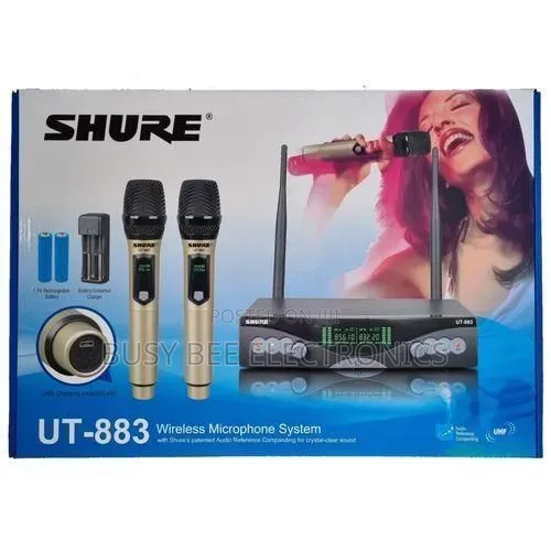 Professional Wireless Microphone With Rechargeable Batteries uT_883