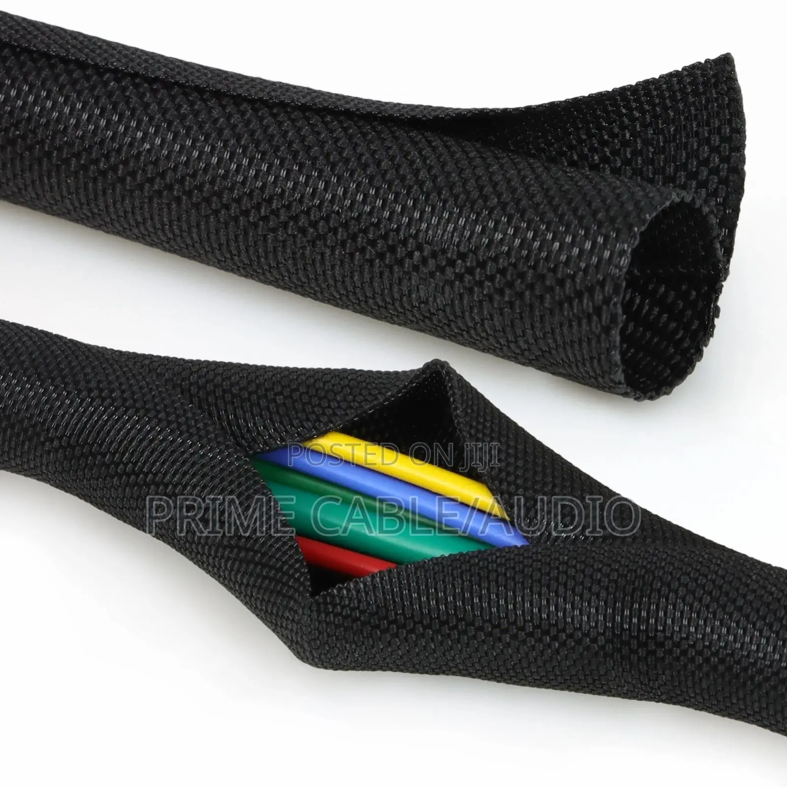 16mm 1metre Black Self-Closing Cable Sleeve