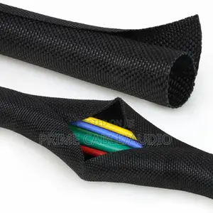 16mm 1metre Black Self-Closing Cable Sleeve