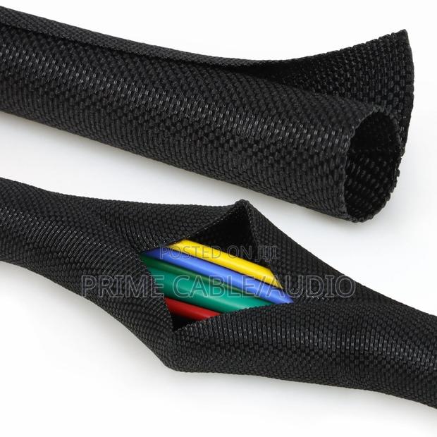 16mm 1metre Black Self-Closing Cable Sleeve